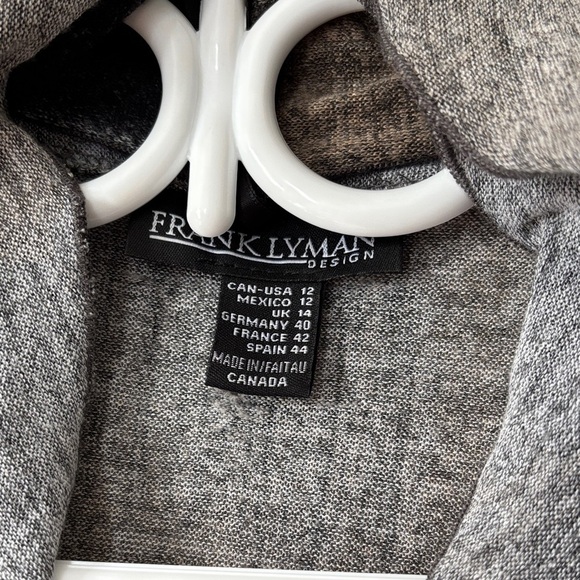 Frank Lyman Design Women's Black and Gray Waterfall Cardigan - Picture 2 of 6